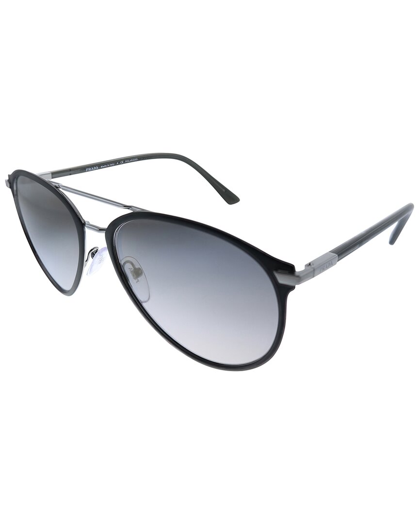 Prada Men's Pr51ws 59mm Polarized Sunglasses In Black