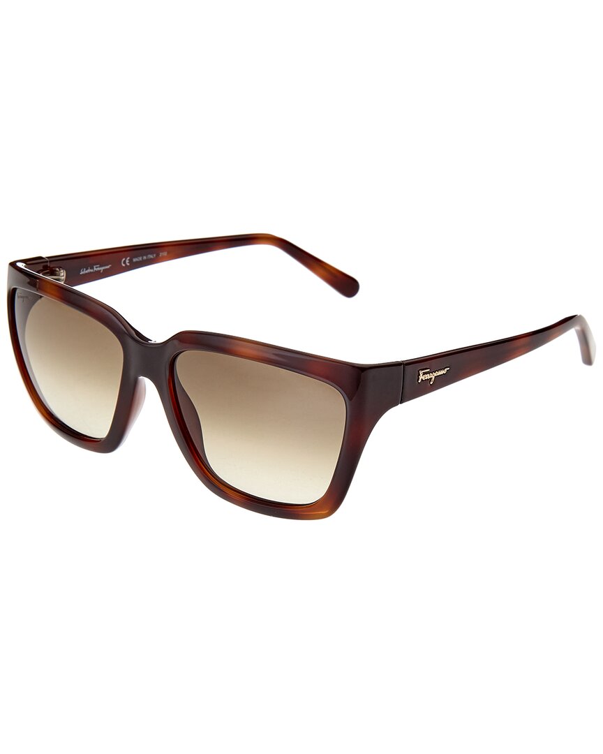 Shop Ferragamo Women's Sf1018s 59mm Sunglasses In Brown
