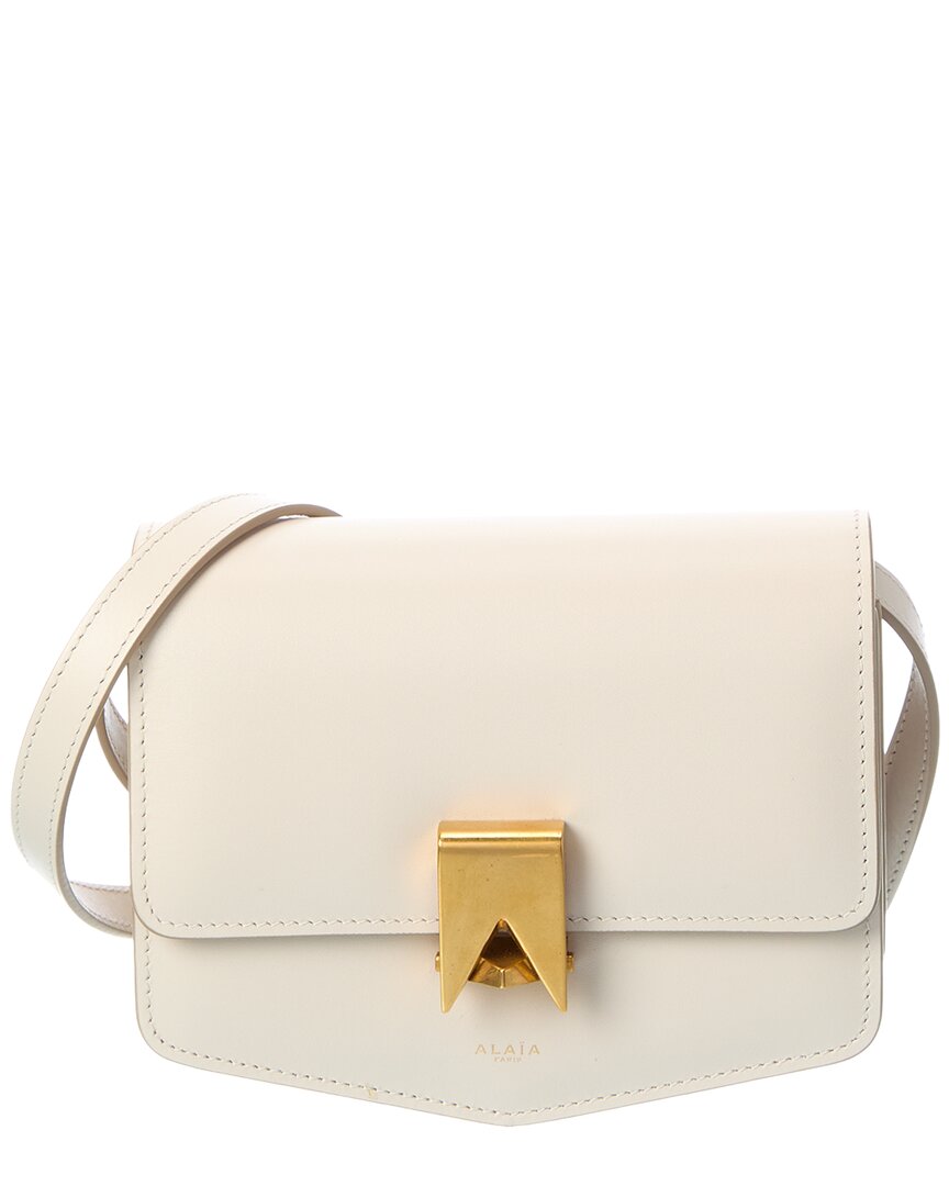 Alaïa Leather Crossbody In White
