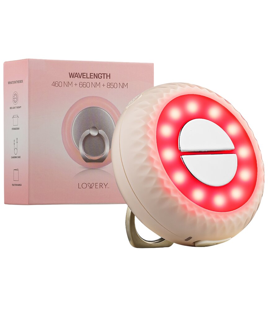 Lovery 2-in-1 Led Red Light Therapy Skincare Device With Ems & Vibration In Transparent