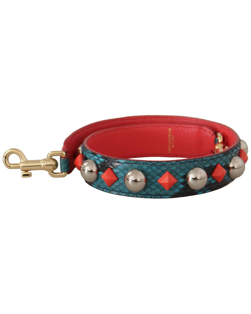 Dolce & Gabbana Leather Bag Strap In Green