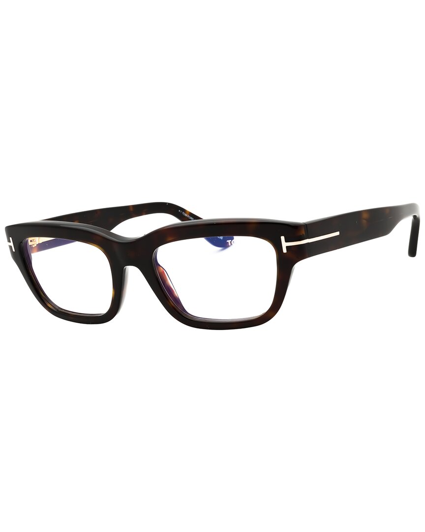 Tom Ford Ladies Brown Rectangular Eyeglass Frames Ft6045b In Brown