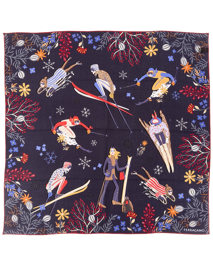 Ferragamo Silk Scarf In Red