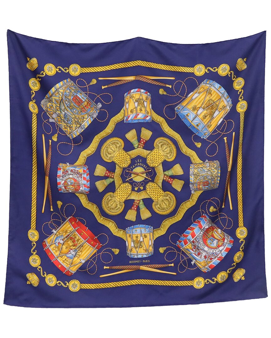Pre-owned Hermes Hermès Les Tambours Scarf (authentic Pre-loved)