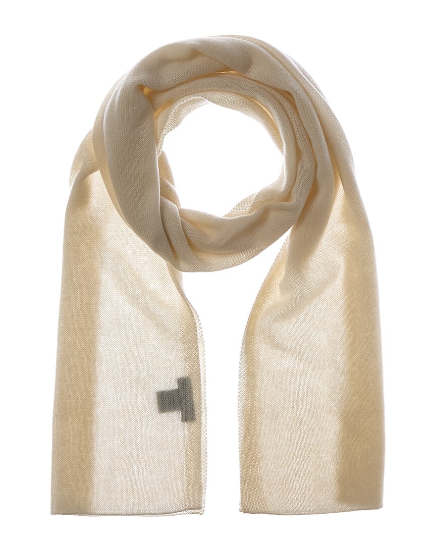 Forte Cashmere Oversized Cashmere Scarf In White