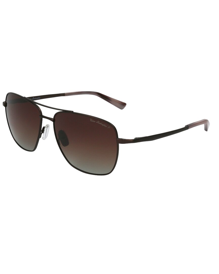 Tonino Lamborghini Men's Tl904s 57mm Polarized Sunglasses In Brown