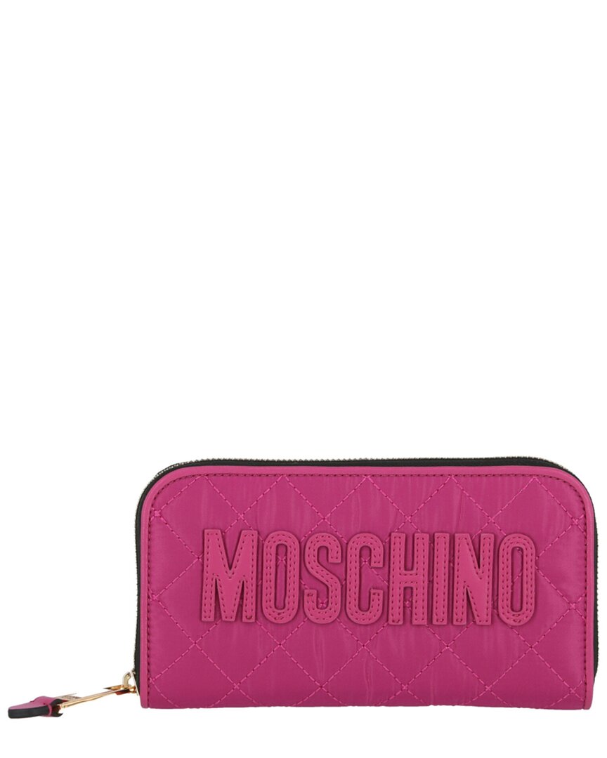 Moschino Nylon Wallet In Pink
