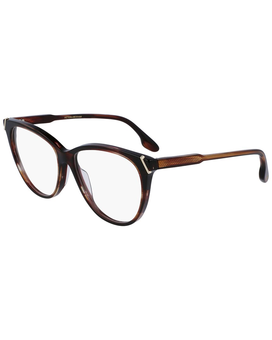 Victoria Beckham Women's Guilloché 54mm Optical Frames In Brown
