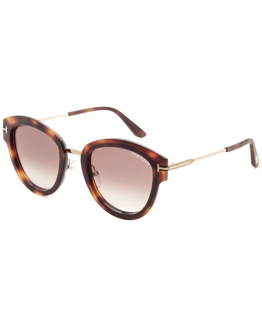 Tom Ford Women's Mia Ft0574 52mm Sunglasses In Brown