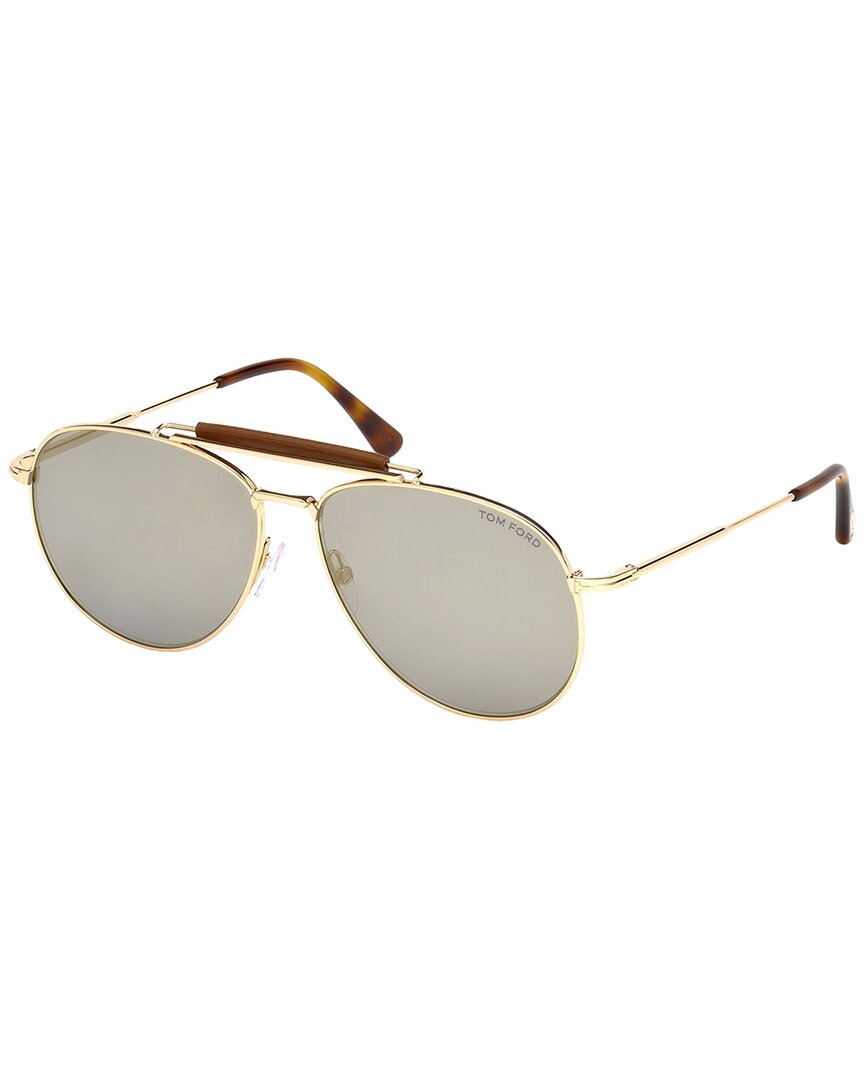 Tom Ford Men's Sean 60mm Sunglasses In Gold