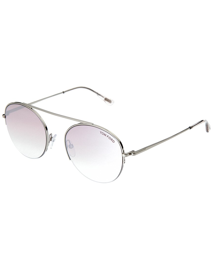 Tom Ford Men's Finn 54mm Sunglasses In Silver