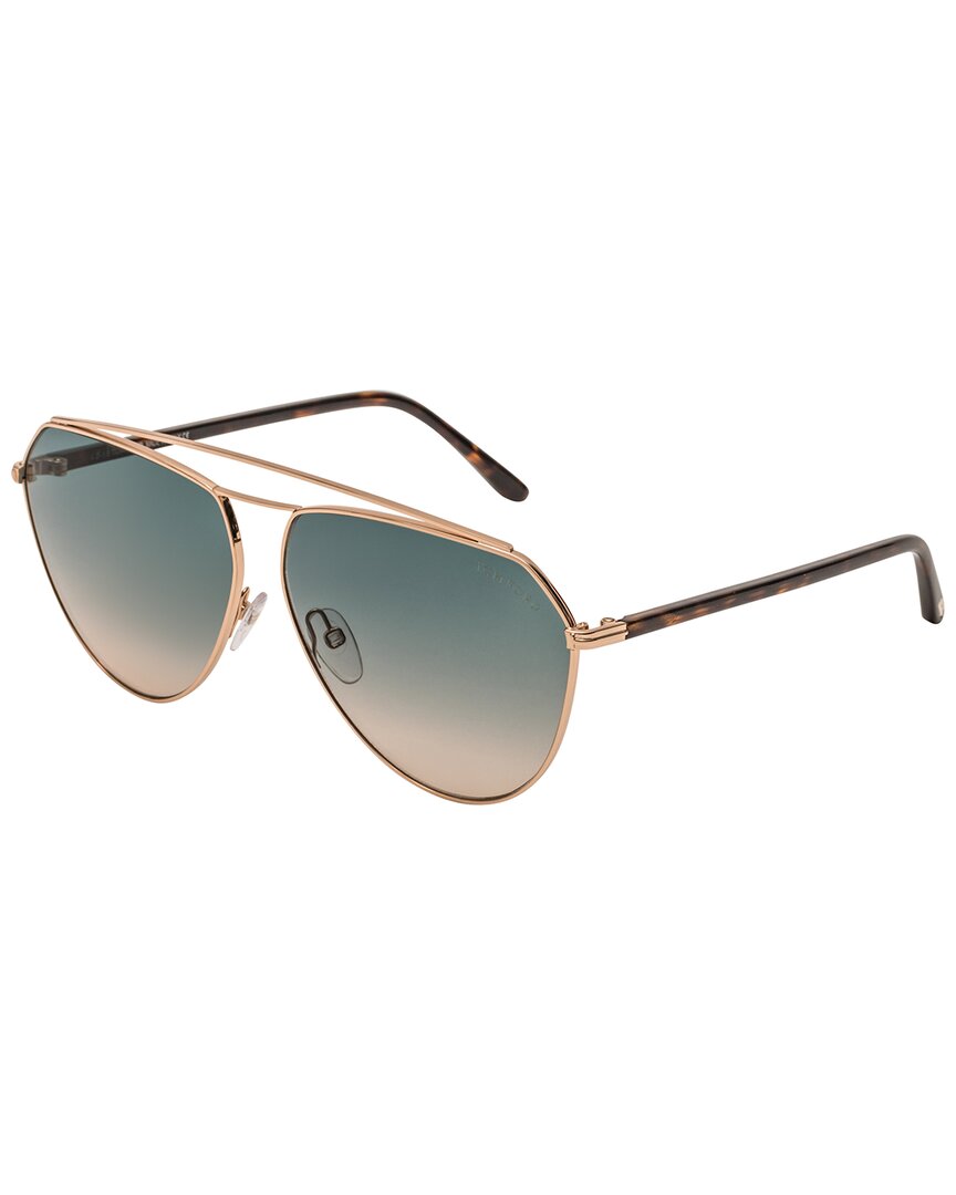 Shop Tom Ford Women's Binx 63mm Sunglasses In Gold