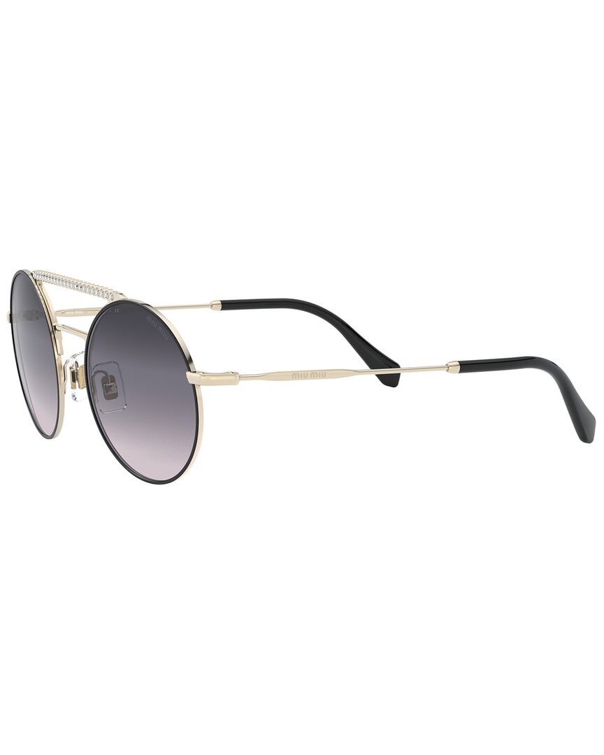 Miu Miu Unisex 50mm Sunglasses In Gold