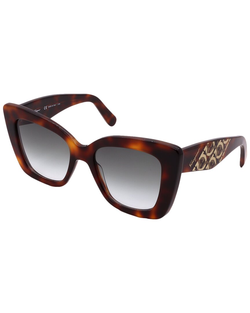 Shop Ferragamo Women's Sf1023/s 52mm Sunglasses In Brown