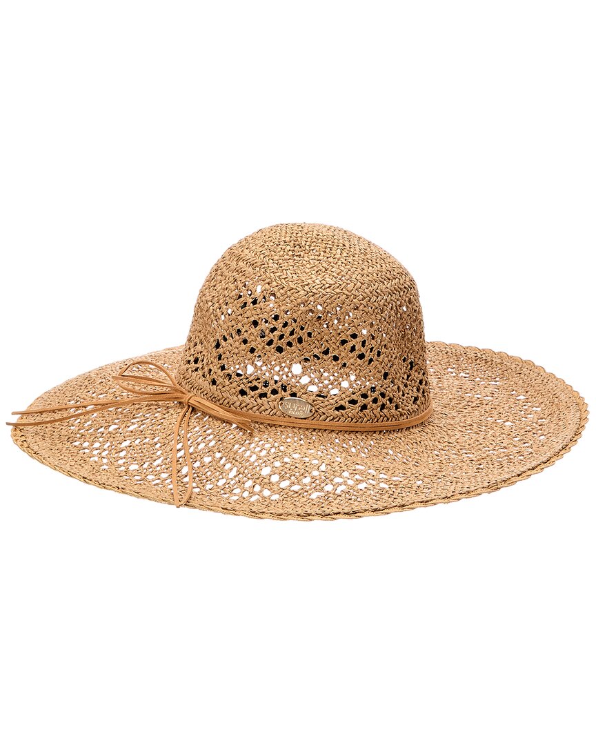 Surell Accessories Woven Straw Sun Hat In Brown