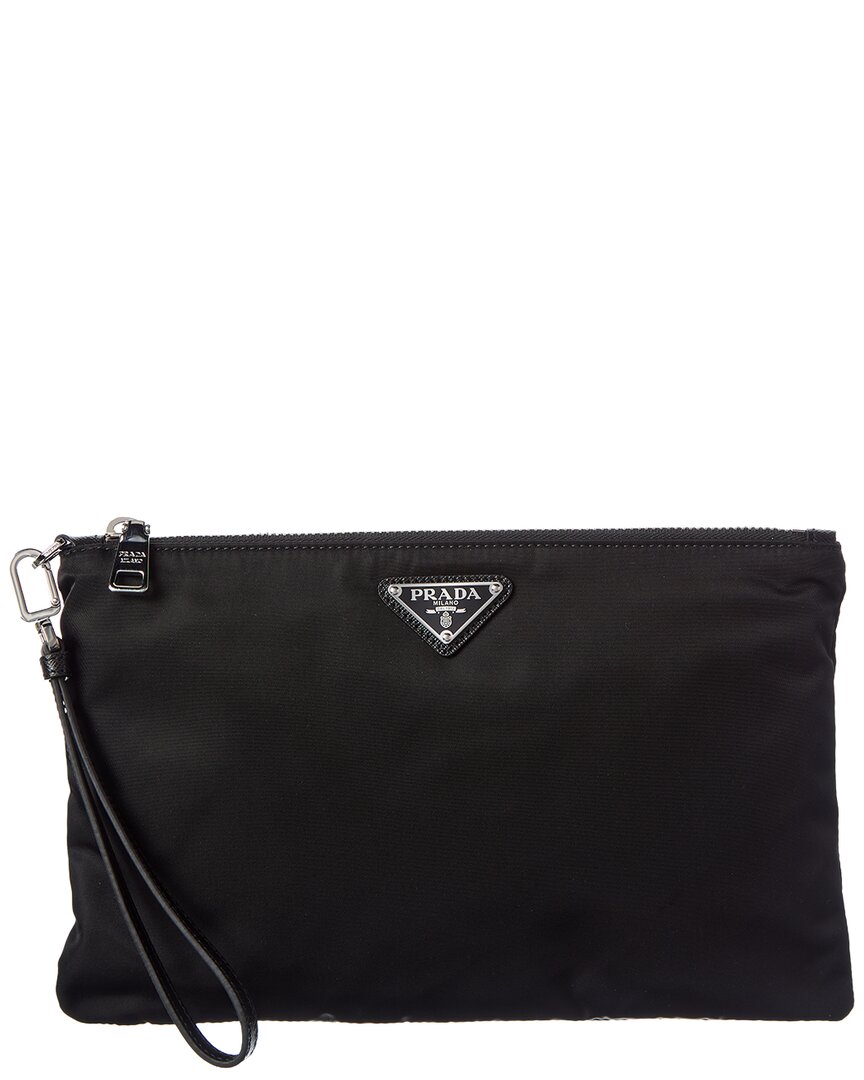 Prada Black Tessuto Clutch