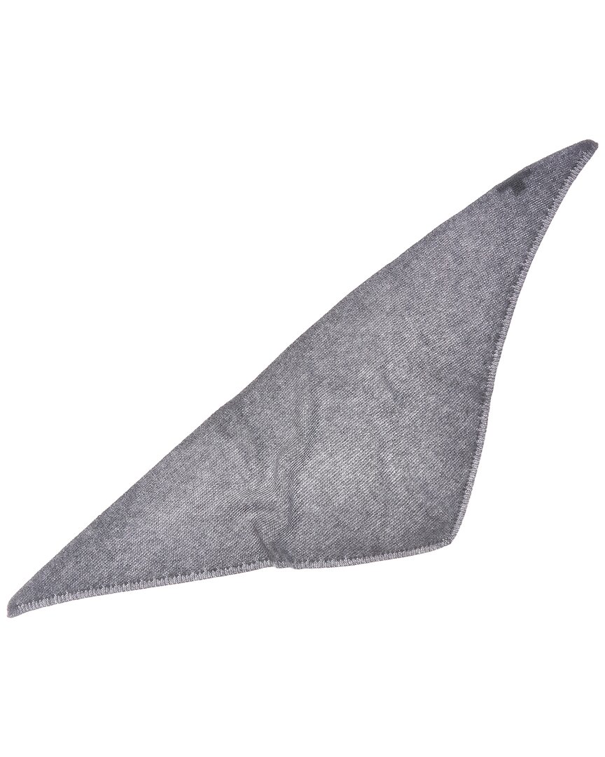 Sofia Cashmere Sofiacashmere Links Stitch Cashmere Bandana In Grey