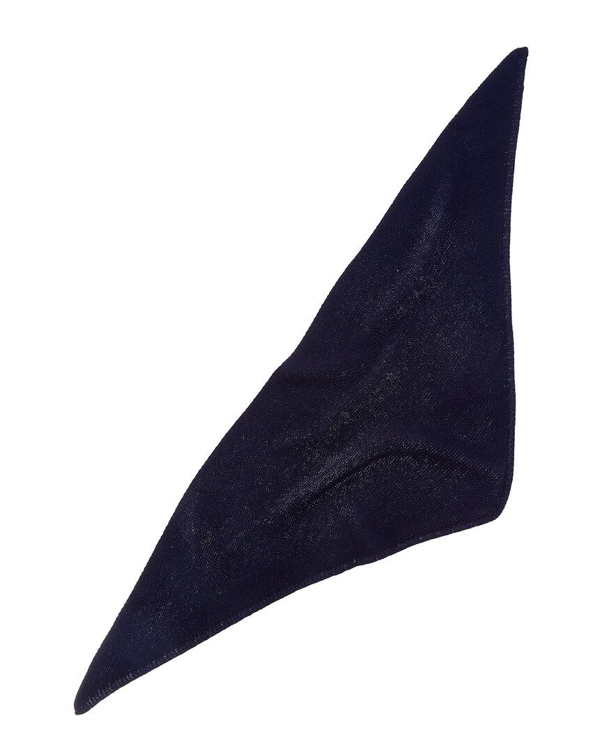 Sofia Cashmere Sofiacashmere Links Stitch Cashmere Bandana In Blue