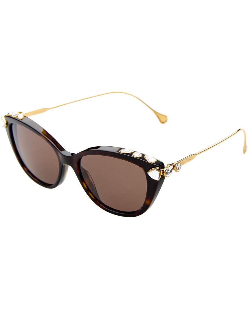 Swarovski Women's Dark/Brown Sk601053-X 53Mm Sunglasses