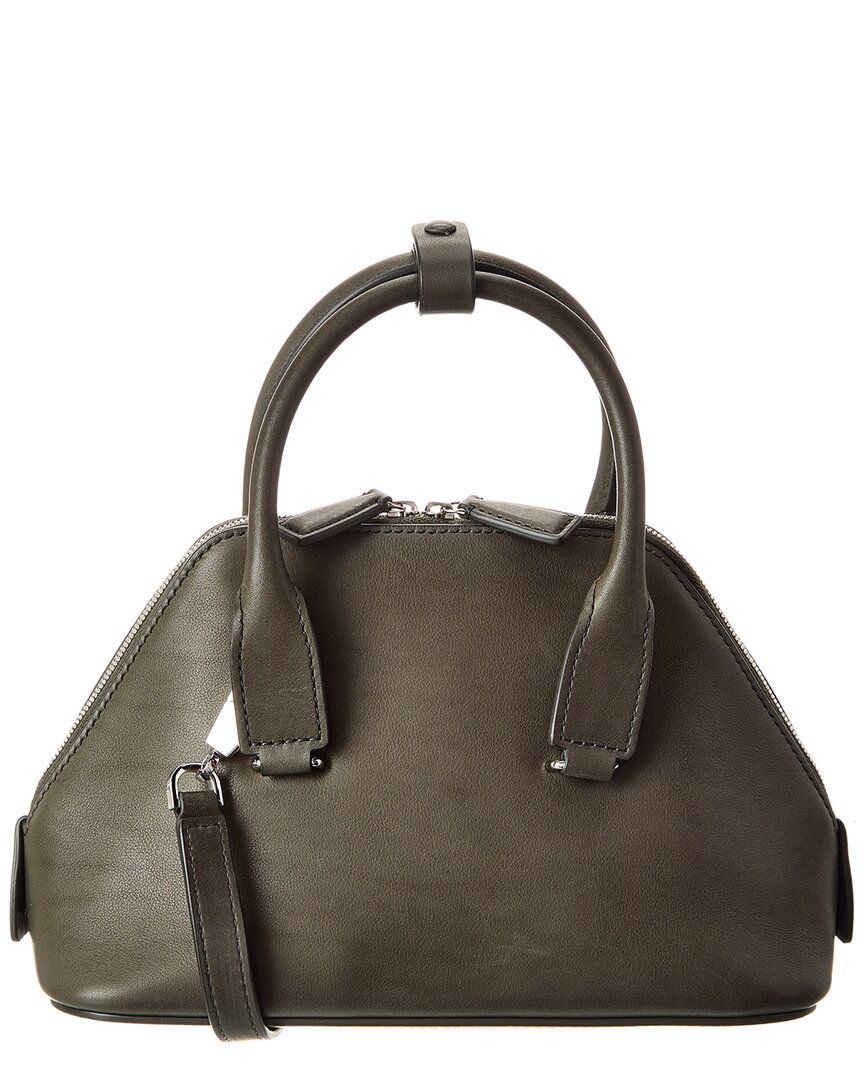 The Row Dnu Inv Devon Mini Leather Satchel In Grey