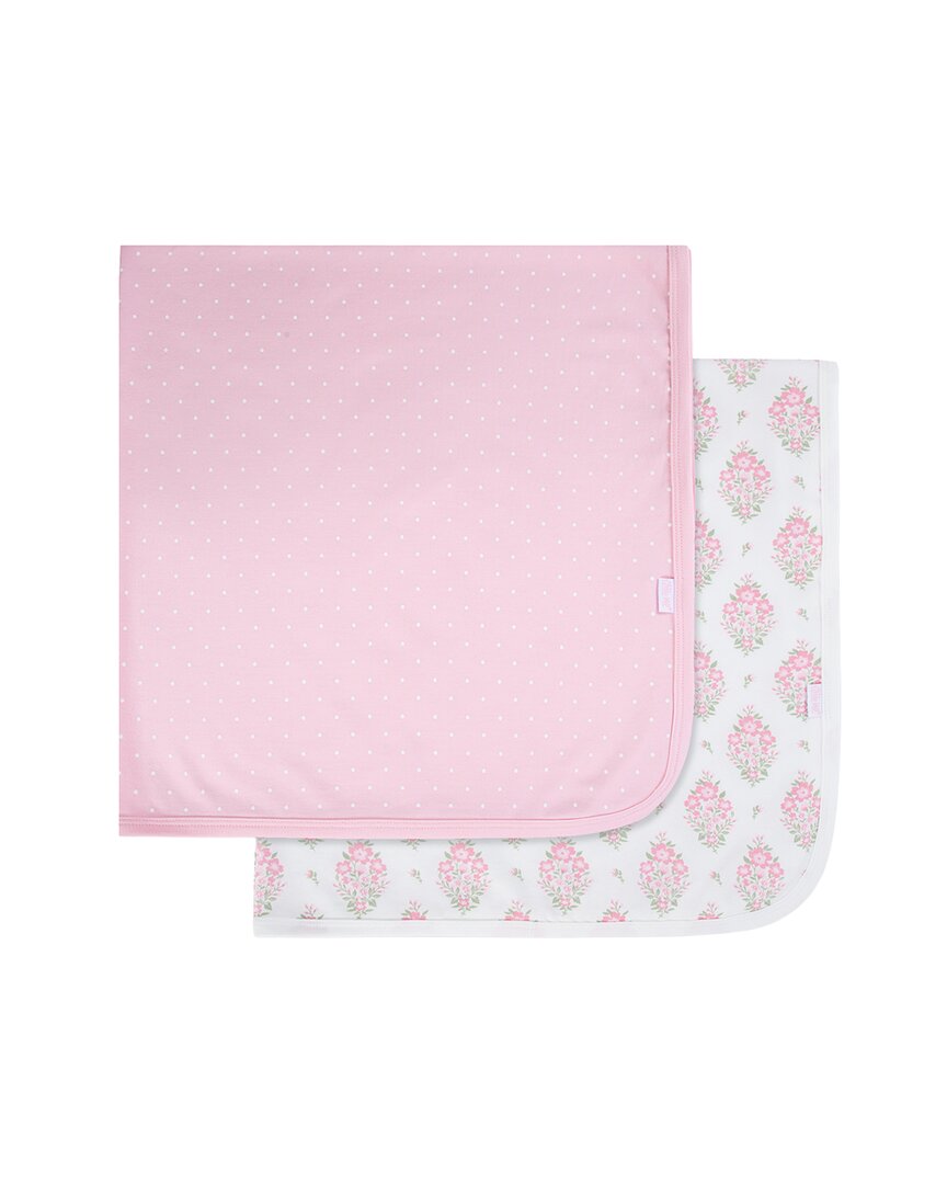 Little Me 2pk Floral Receiving Blanket In Multi
