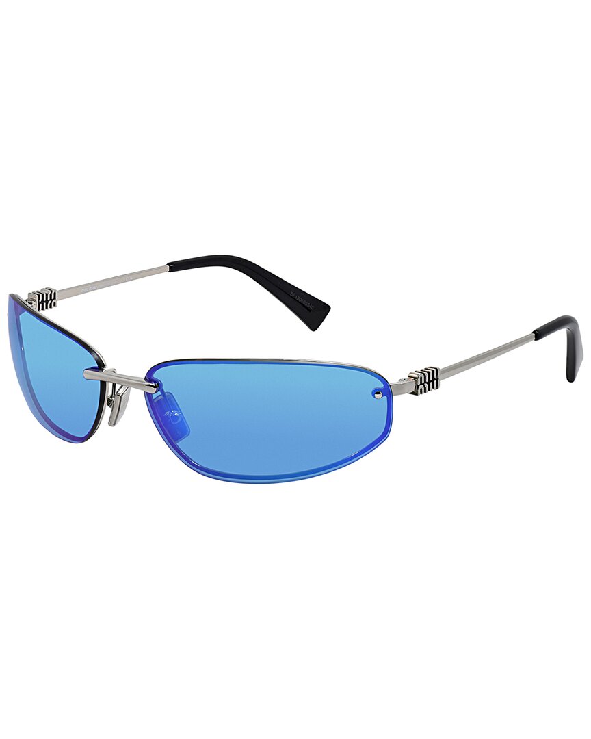 Miu Miu Women's Silver/Light/Green 68Mm Sunglasses