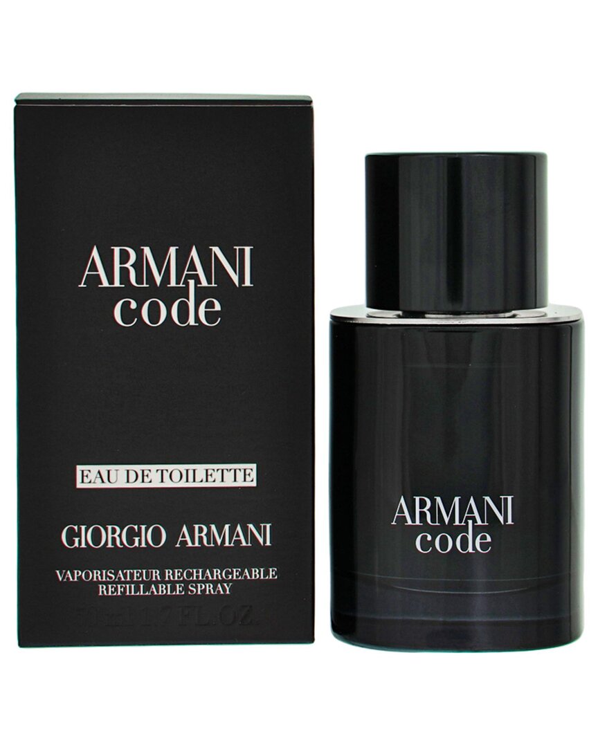 Giorgio Armani Men's Armani Code Edp 1.7 oz Fragrances 3614273636445 In Transparent