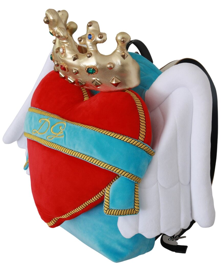Dolce & Gabbana Heart Wings Dg Crown School Backpack