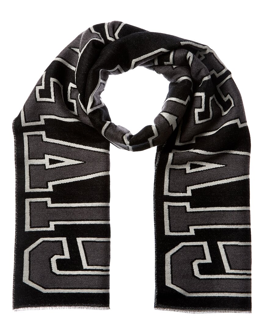 Givenchy College Wool & Silk-blend Scarf Muffler In Black