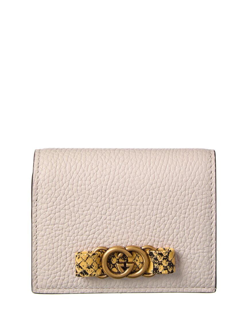 Gucci Interlocking G Python Bow Leather Wallet In Pink | ModeSens