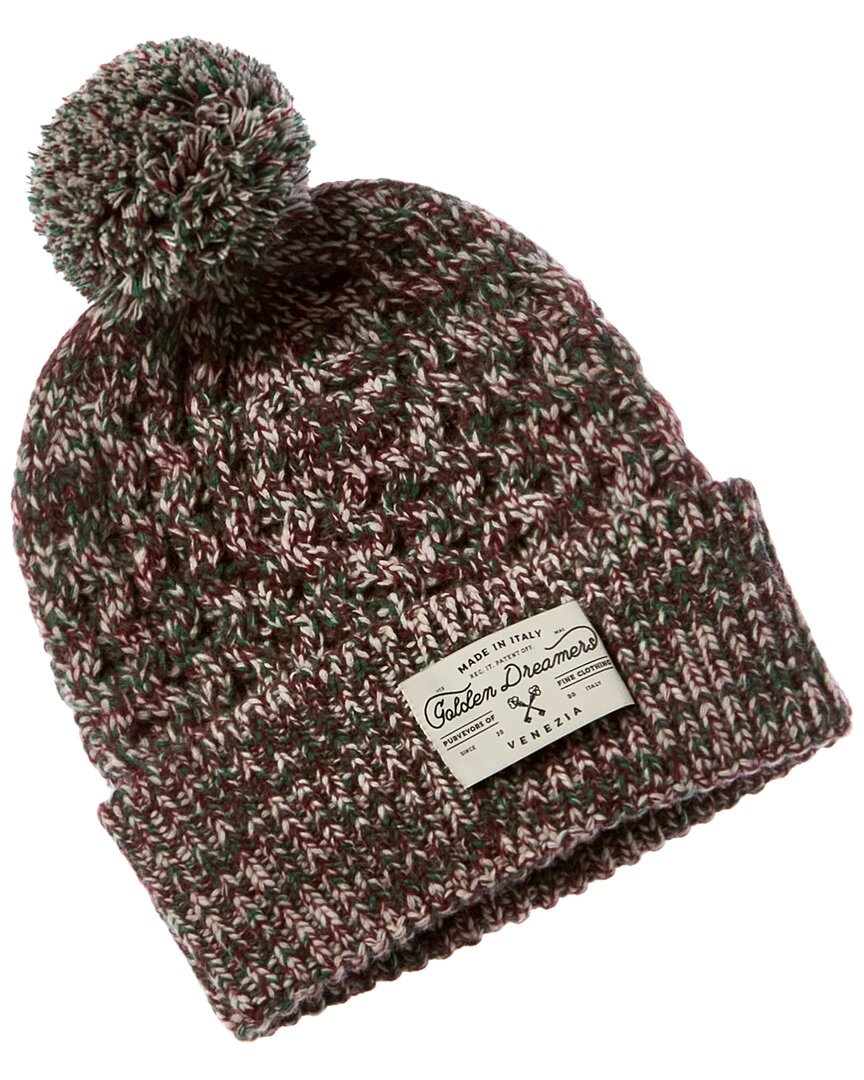 Golden Goose Pompom Wool-blend Beanie In Red