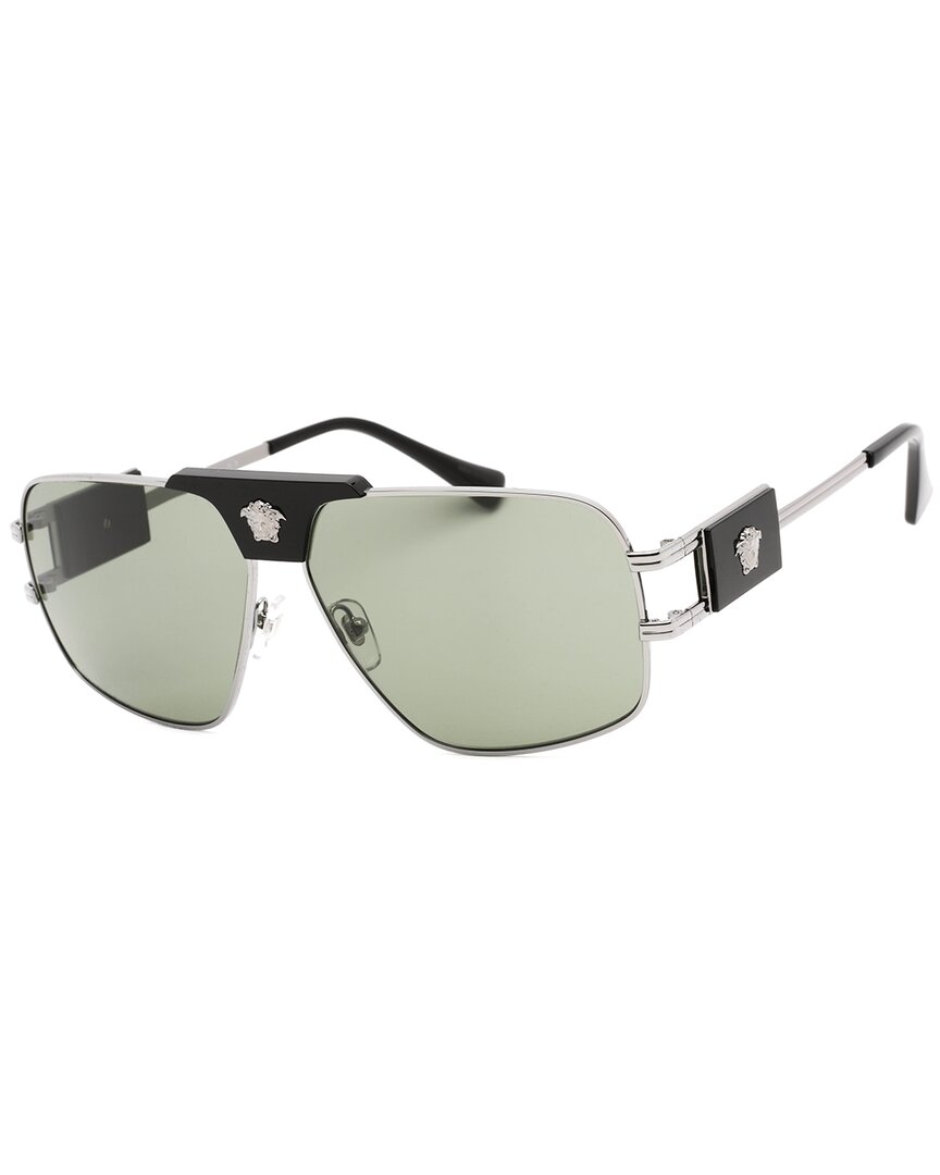 Shop Versace Men's Ve2251 63mm Sunglasses In Grey