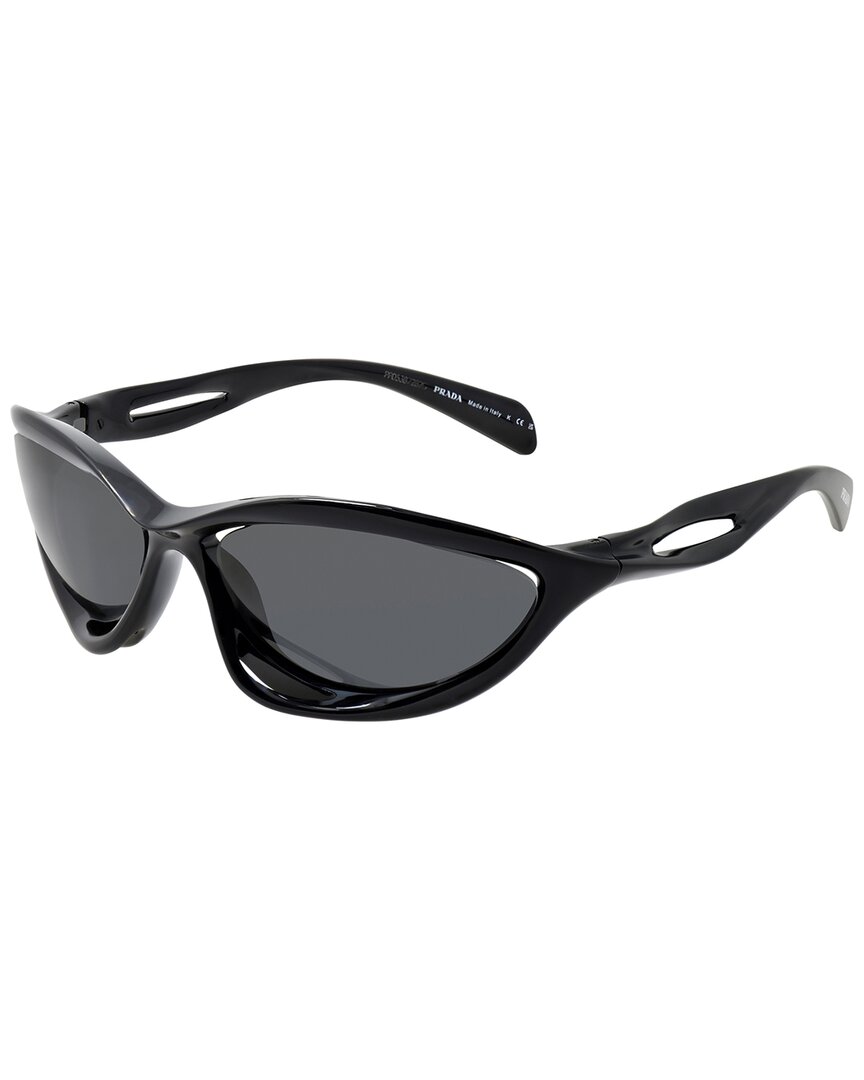 Prada Woman Sunglass PR A23S - Frame color: Black, Lens color: Dark Grey - Image 2