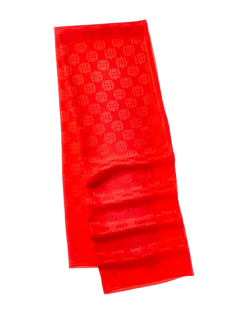 Givenchy 4g Silk Scarf In Red
