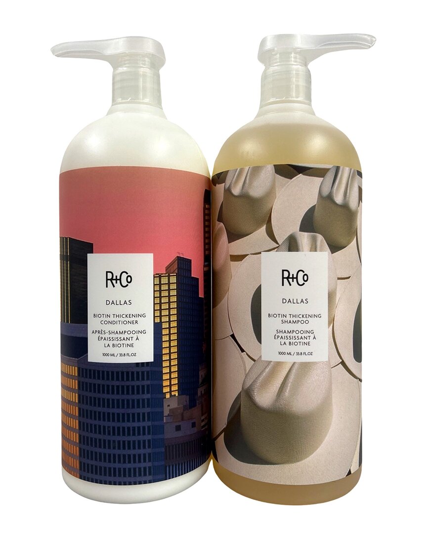 R+Co 33.8Oz Dallas Biotin Thickening Shampoo & Conditioner Duo