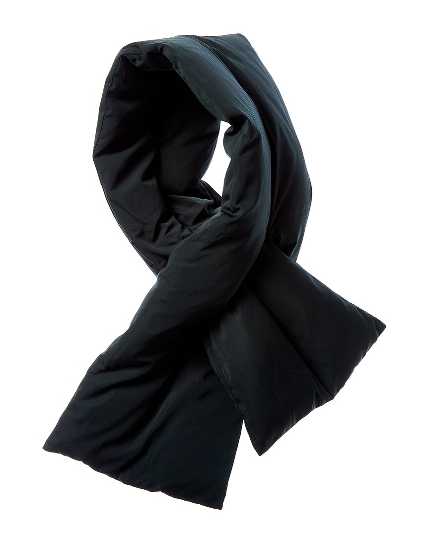 Vince Packable Puffer Scarf In Blue