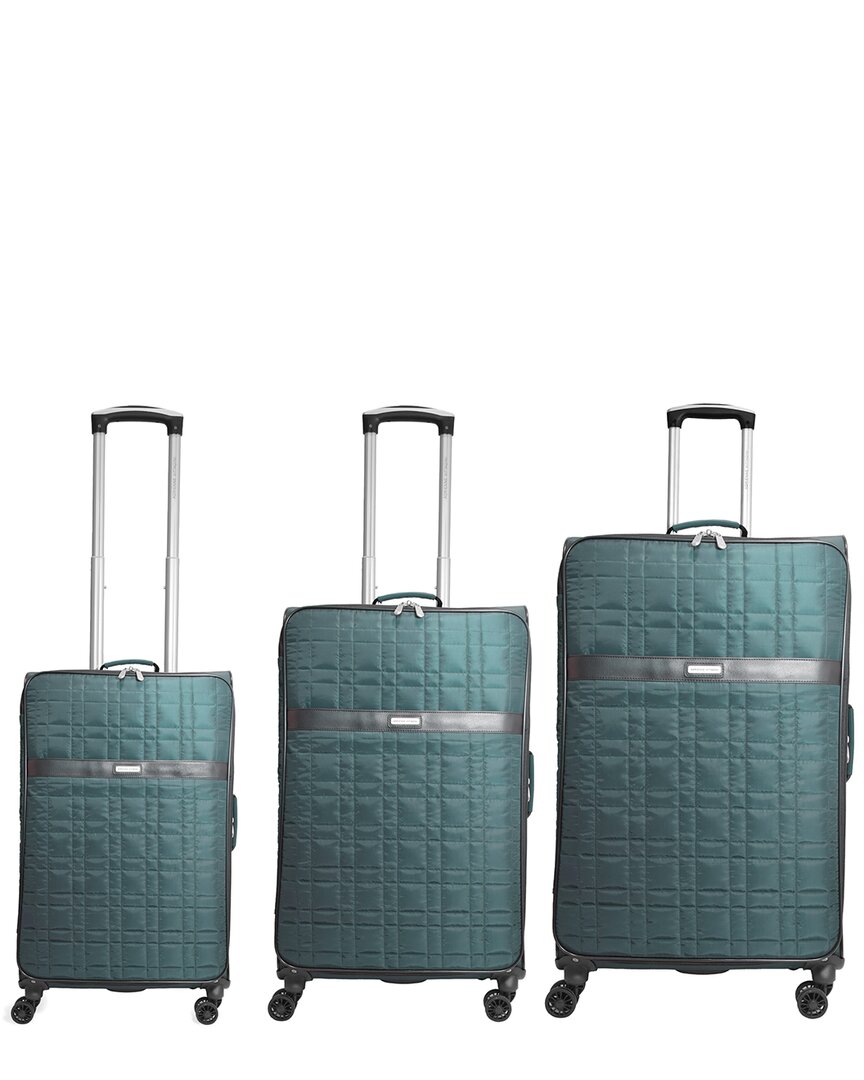 Adrienne Vittadini Quilted Collection 3pc Luggage Set In Gray