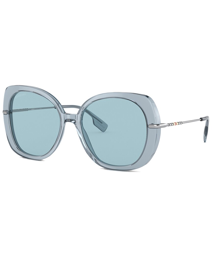 Shop Burberry Women's Be4374 55mm Sunglasses In Blue