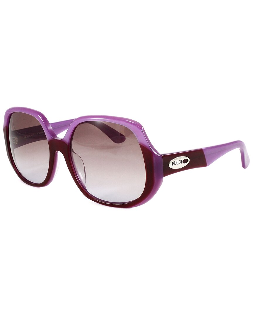 Emilio Pucci Women's Ep609s 57mm Sunglasses In Purple