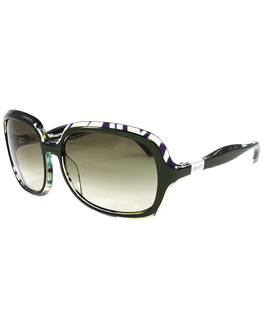 Emilio Pucci Women's Ep637s 58mm Sunglasses In Green