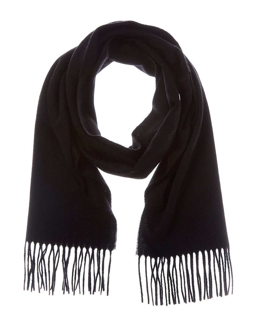 Amicale Cashmere Solid Cashmere Scarf In Black