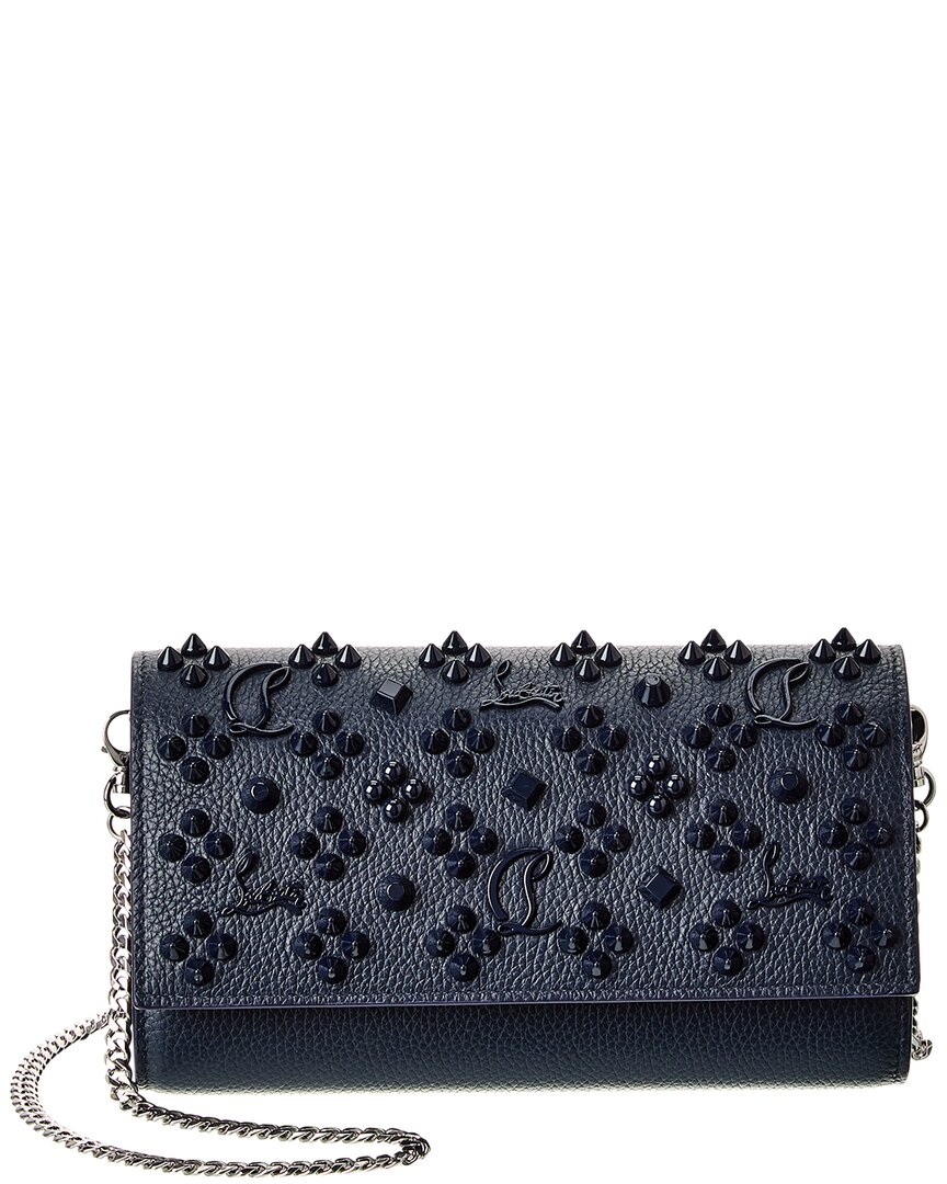 CHRISTIAN LOUBOUTIN CHRISTIAN LOUBOUTIN PALOMA LEATHER WALLET ON CHAIN