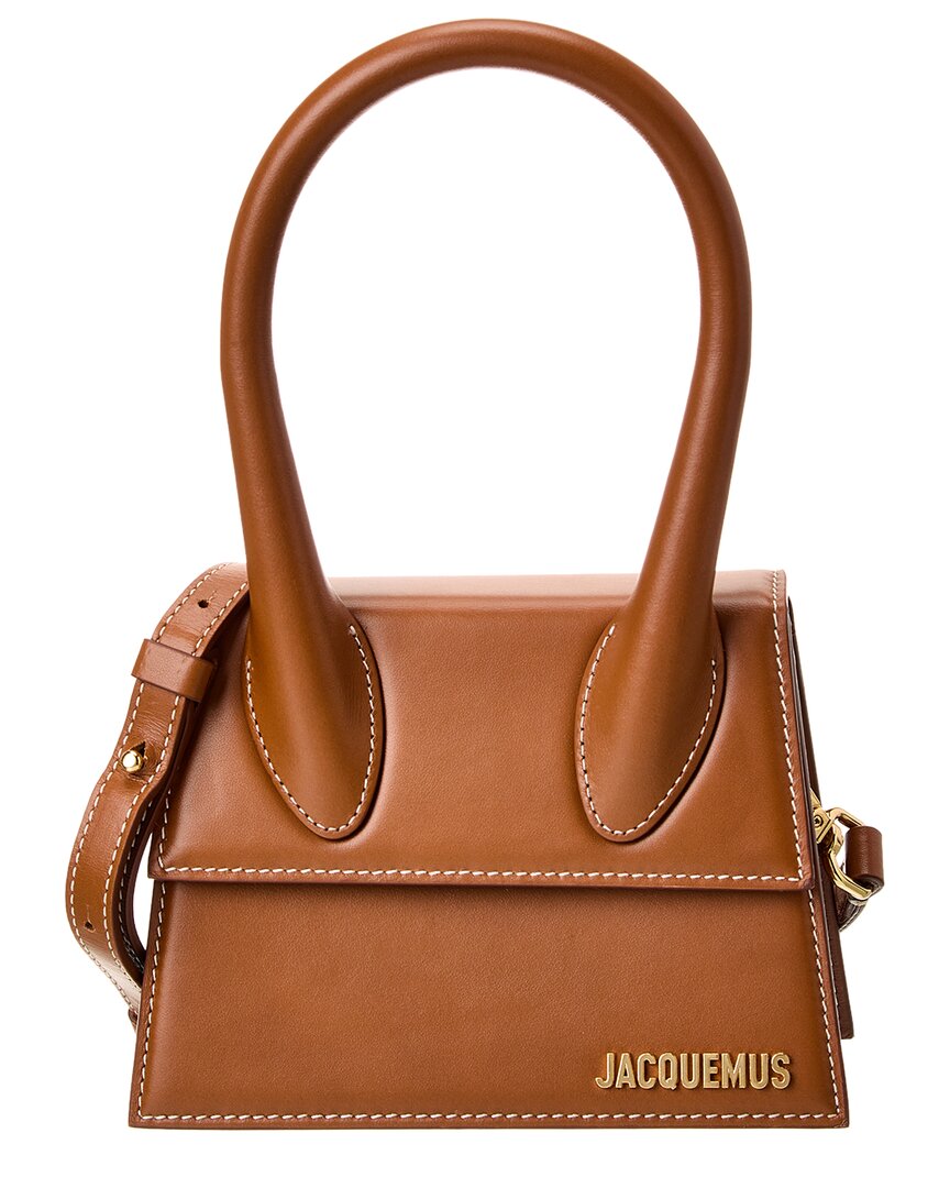 Jacquemus Le Chiquito Moyen Leather Shoulder Bag In Brown
