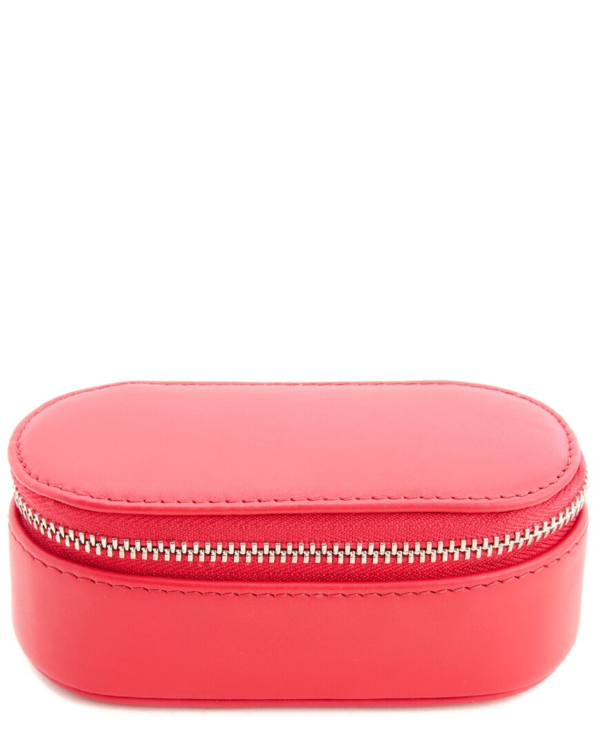 Royce New York Lipstick Leather Cosmetic Case With Mirror In Pink