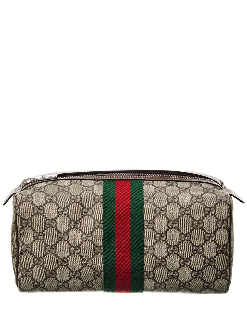 Gucci Attache Large Shoulder Bag In 4082 Beige Bl/blu/br