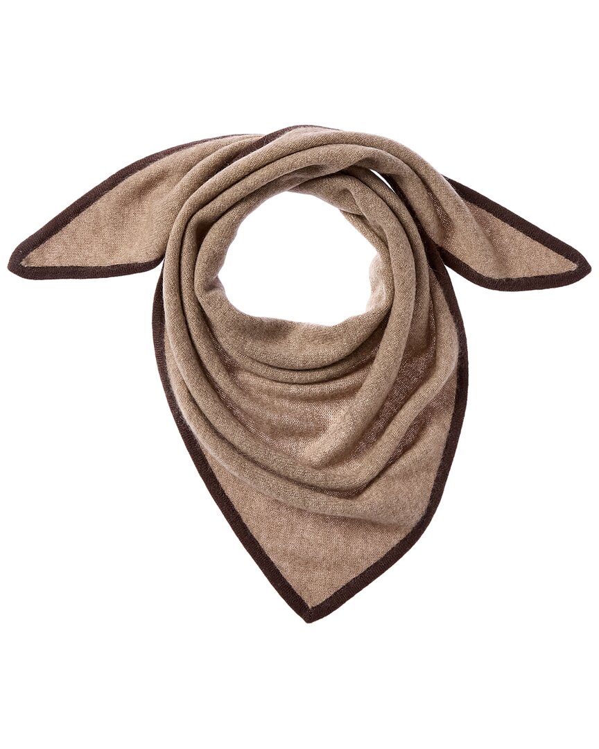Phenix Knit Triangle Cashmere Scarf In Grey