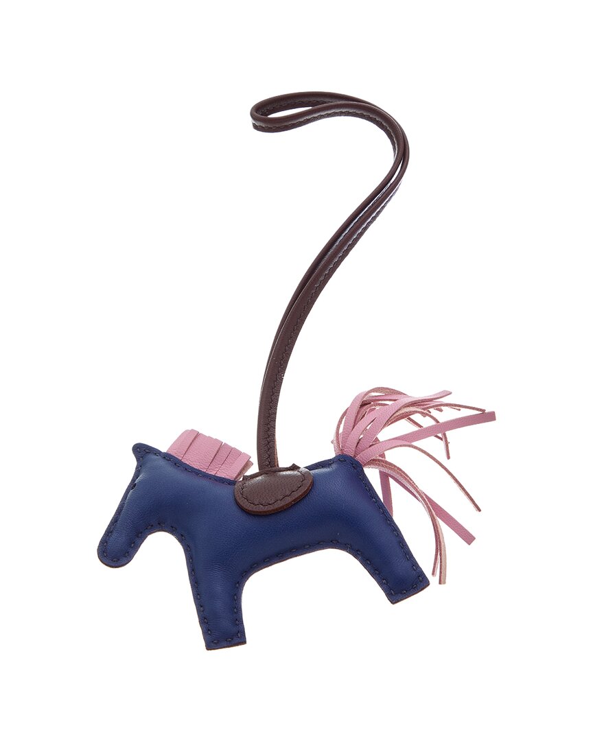 Pre-owned Hermes Hermès Milo Leather Rodeo Pm Keychain (authentic Pre-loved)