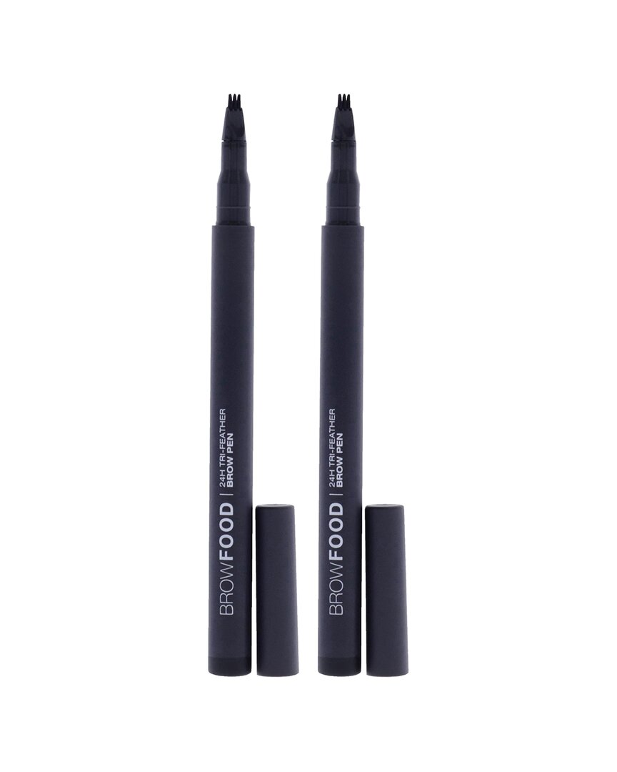 Lashfood Women's 0.03oz Charcoal Browfood 24h Tri Feather - Pack Of 2 In Black