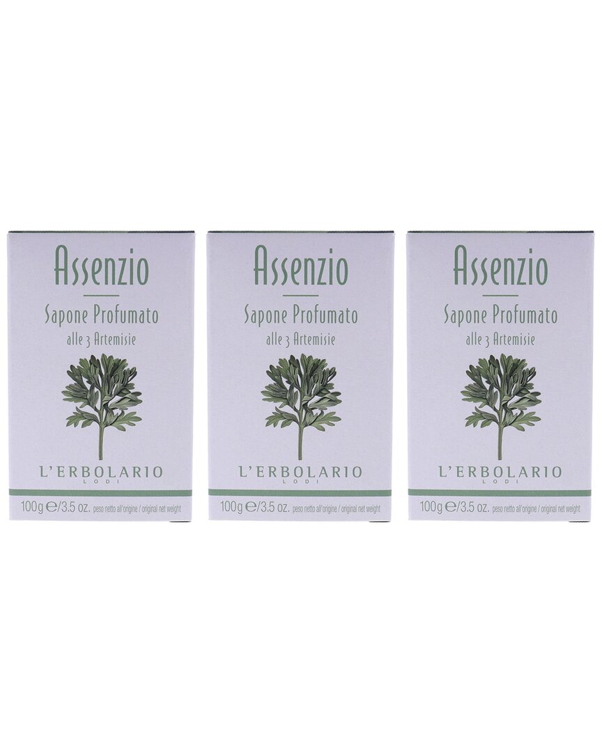 L'erbolario 3.5oz Absinthium Perfumed Bar Soap - Pack Of 3