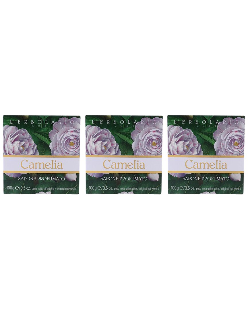 L'erbolario 3.5oz Camelia Perfumed Soap - Pack Of 3